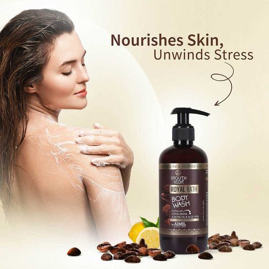 Ayouthveda Royal Bath Body Wash with Coffee & Aloe vera 300ml