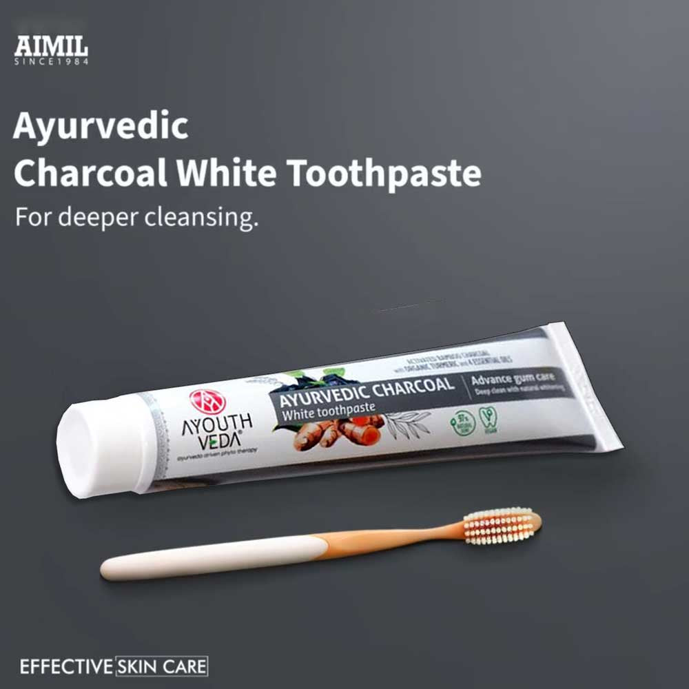 Ayouthveda Charcoal White Toothpaste (100 gm)