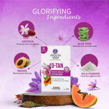 Ayouthveda D-Tan Face Pack Powder For Tan Removal 80gm (10gX8 Sachets)