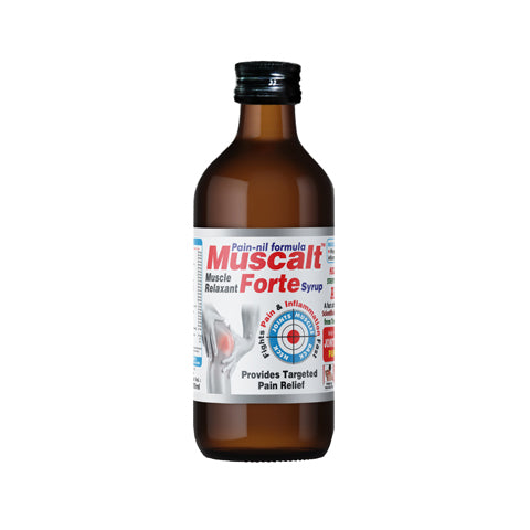 Muscalt Forte is a non-steroidal, non-habit forming natural formula, free from untoward effects like hyper acidity, gastric irritation, nausea & vomiting. Muscalt Forte is available in syrup, tablet and spray oil forms. Both oral and local use of Muscalt Forte fastens the recovery process.