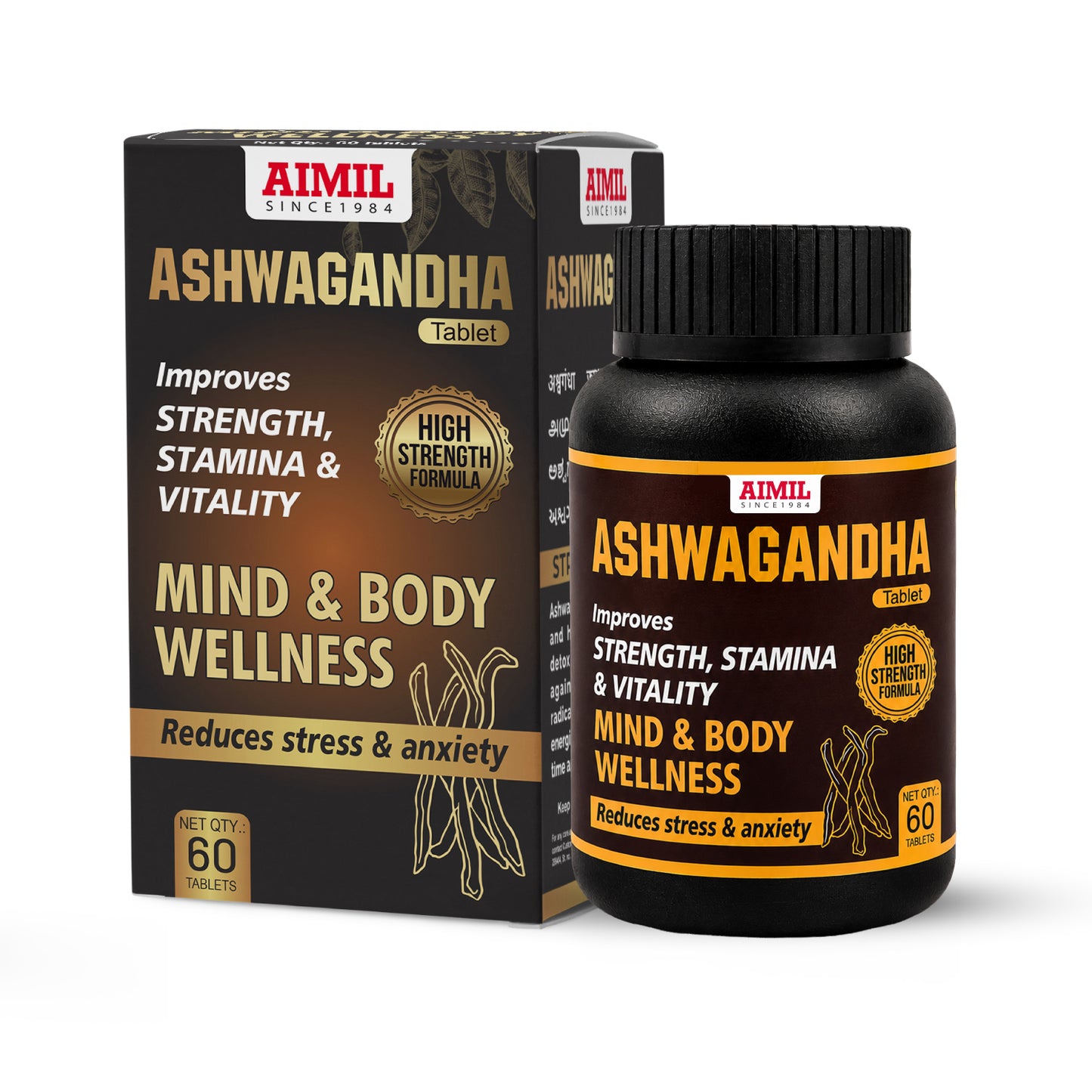 Ashwagandha Tablet (60 Tablets) Improve Strength & Stamina