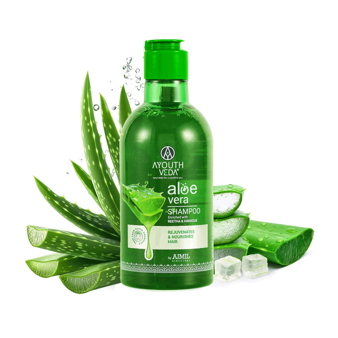 Ayouthveda Aloe Vera Shampoo for Hair Fall Control, Dandruff & Itchy Scalp 250ml