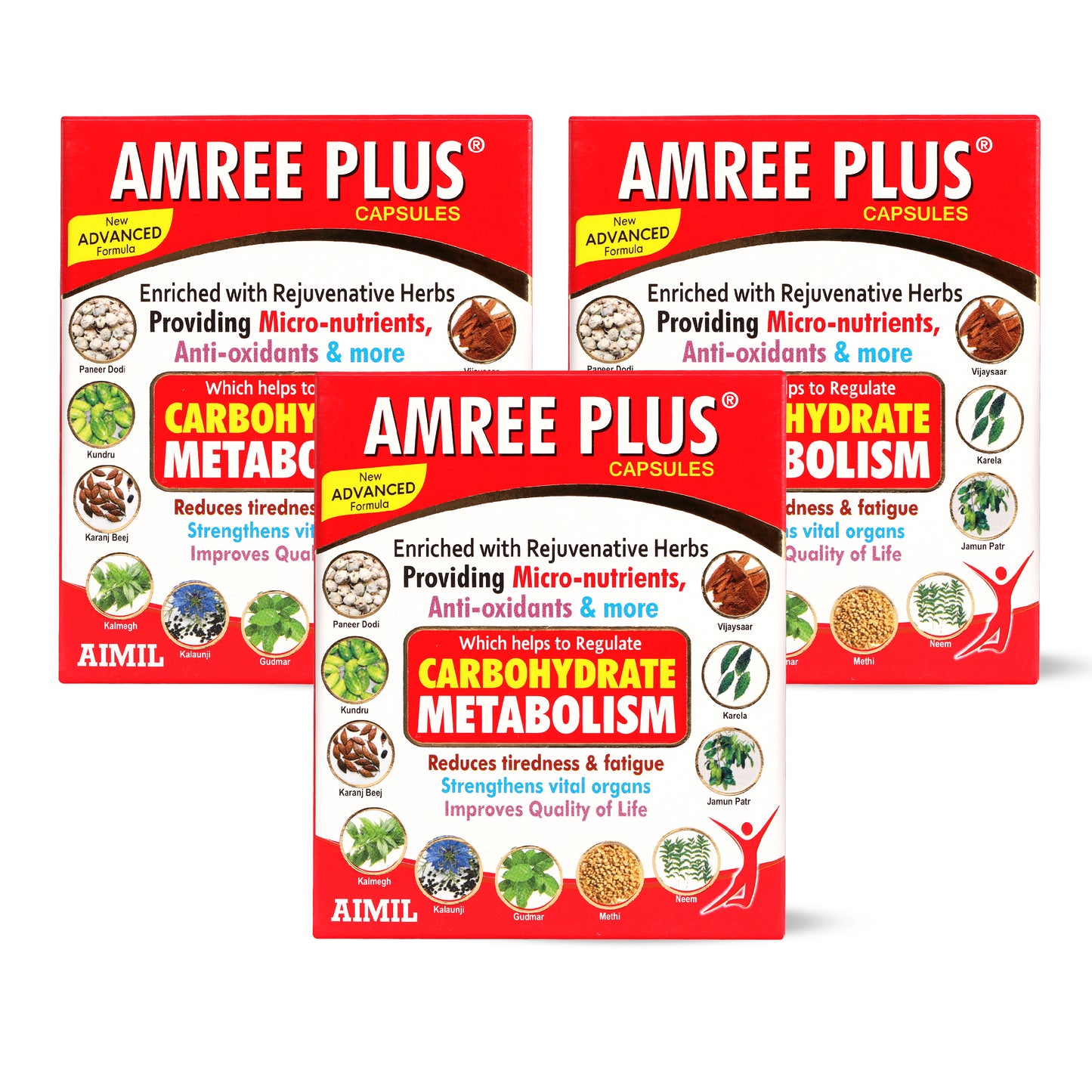 Amree Plus Capsules 60 (Pack of 3)