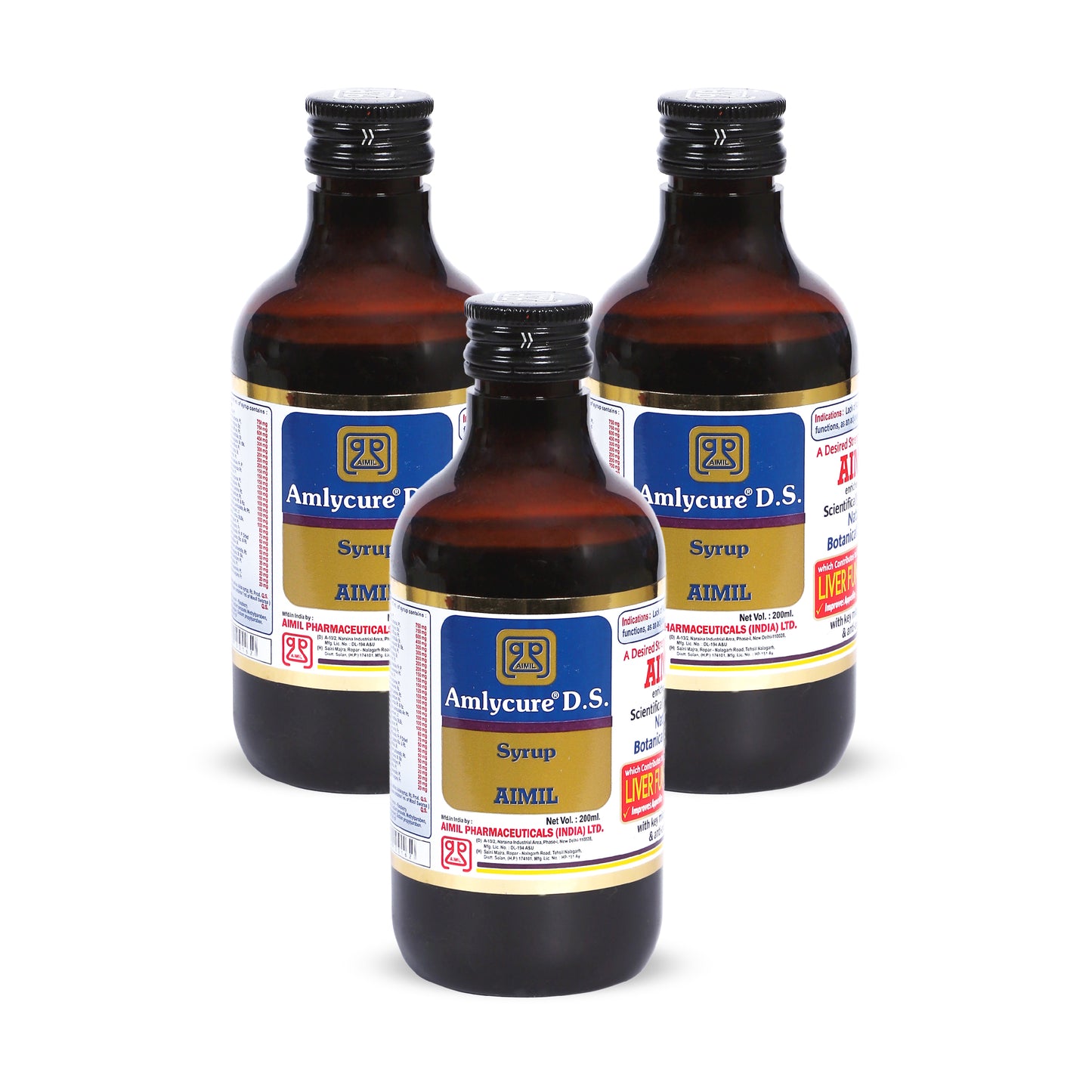 Amlycure D.S. Syrup 200ml (Pack of 3)