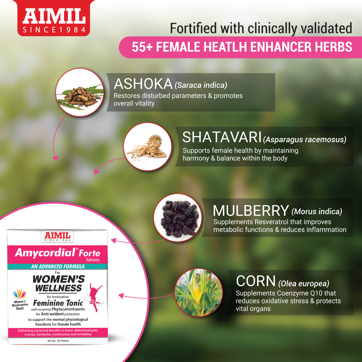 AIMIL Amycordial Forte Tablets (30 Tablets)