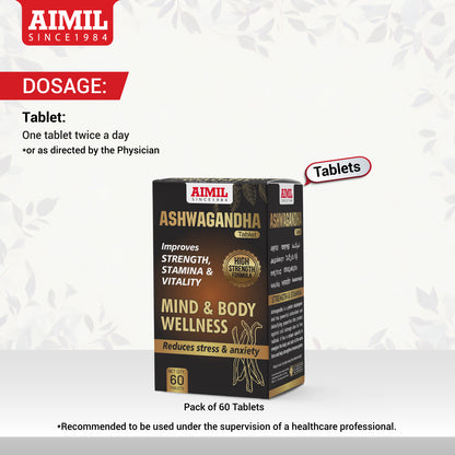 Ashwagandha Tablet (60 Tablets) Improve Strength & Stamina