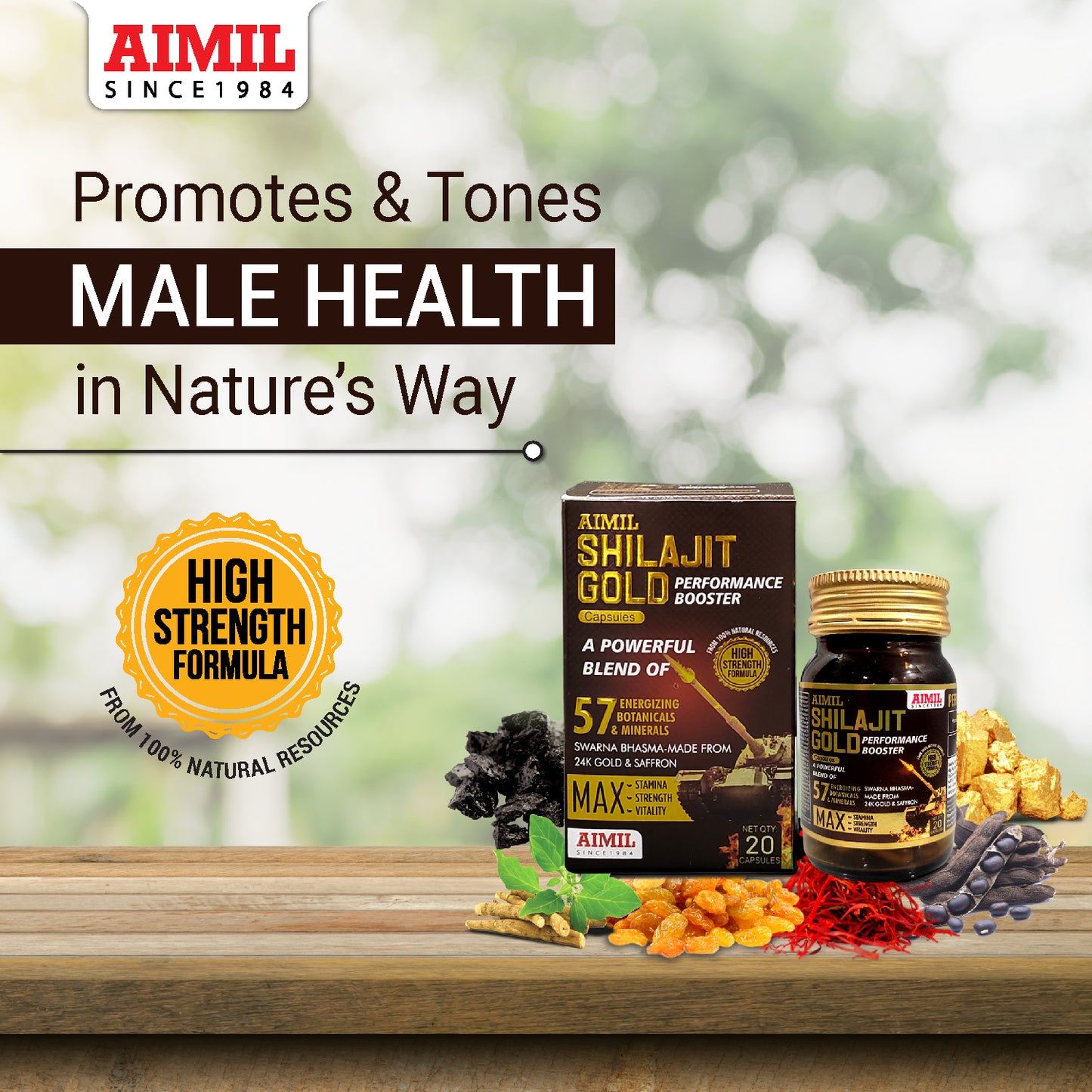 Aimil Shilajit Gold Capsules – Performance Booster