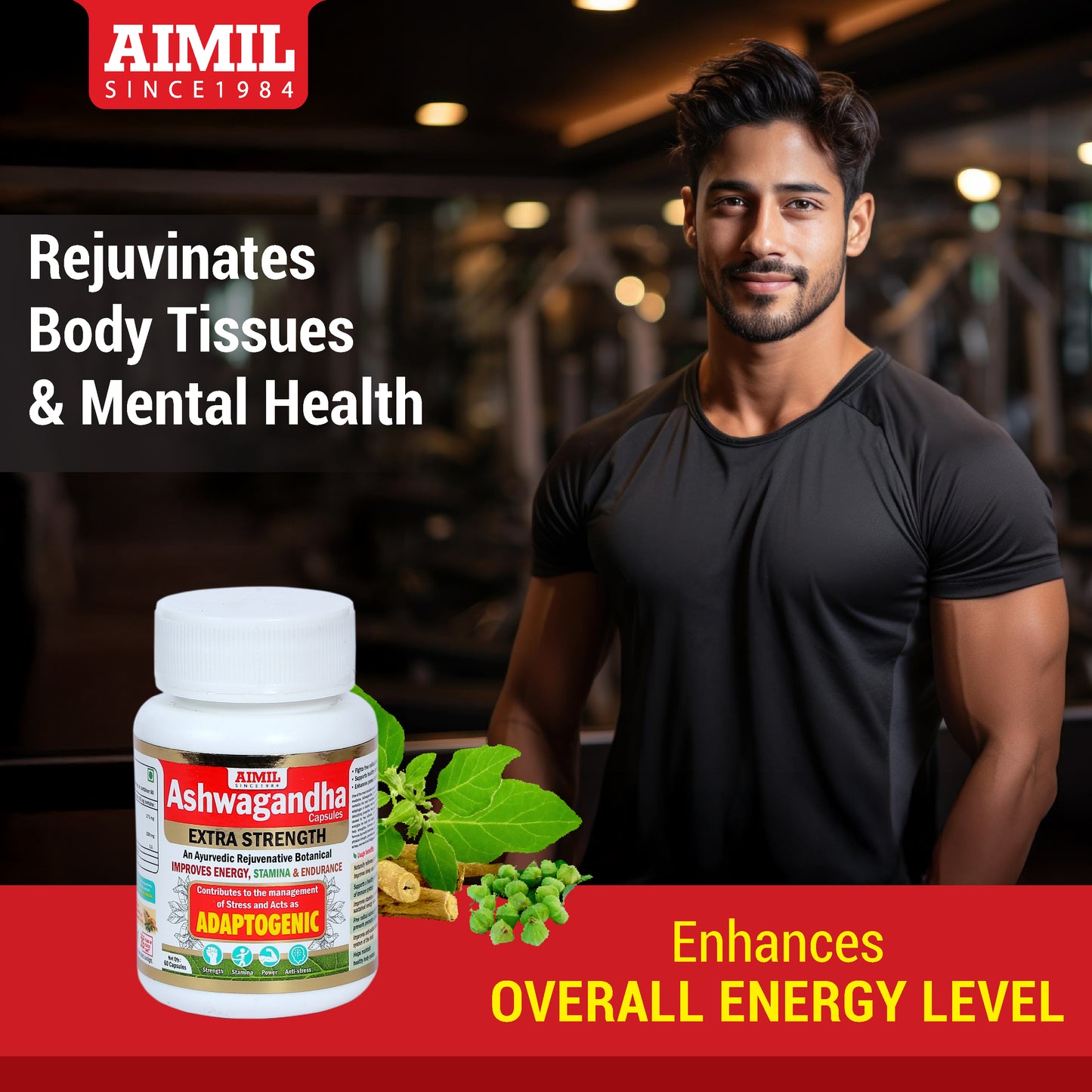 Aimil Ashwagandha Capsules (60 capsules)