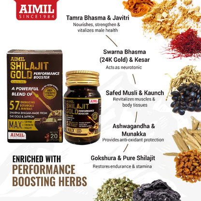 Aimil Shilajit Gold Capsules – Performance Booster