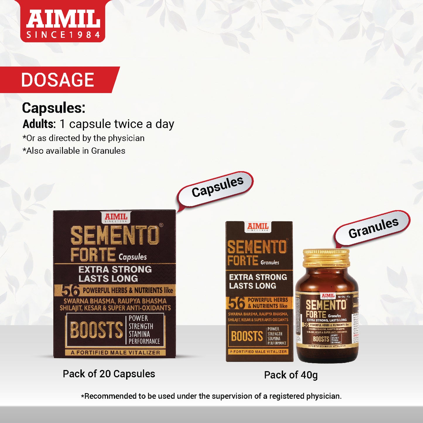 Semento Forte Capsules ( 20 Capsules)