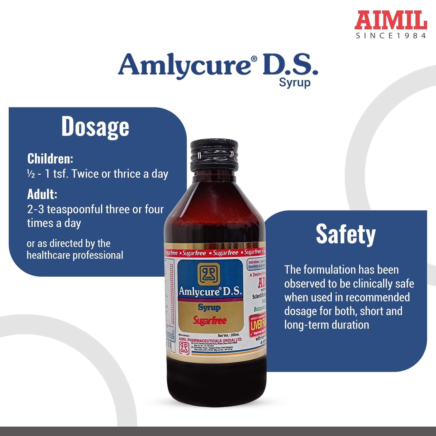 Amlycure D.S. Syrup ( Sugar Free )200 ml