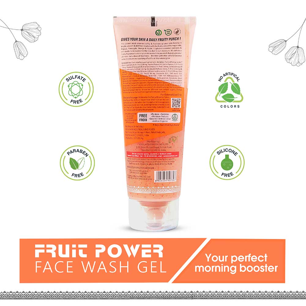 Ayouthveda Fruit Power Face Wash Gel 100ml