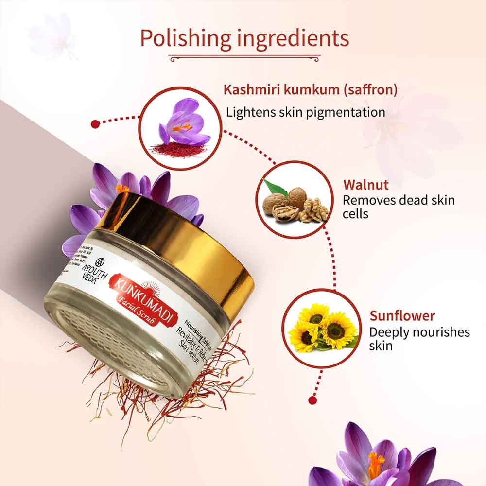 Ayouthveda Kunkumadi Facial Scrub 50gm
