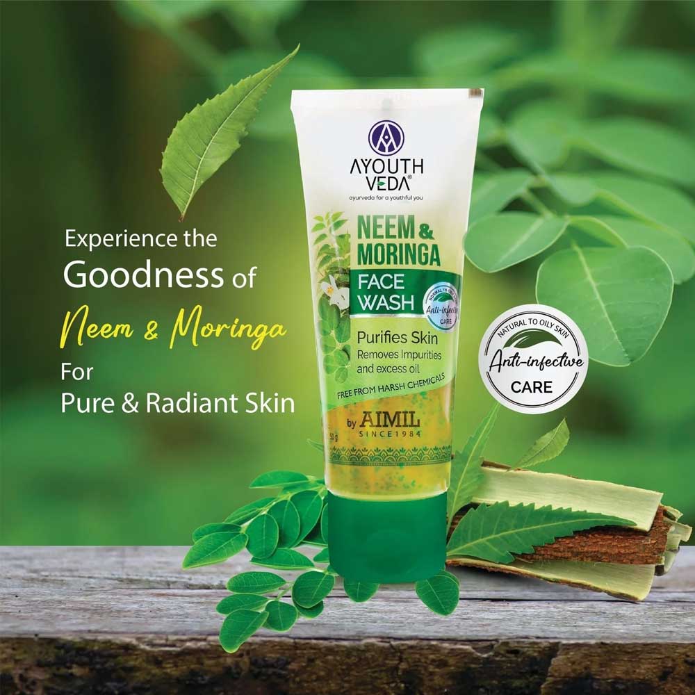 Ayouthveda Neem and Moringa Face Wash (Pack of 2 : 50gm each)