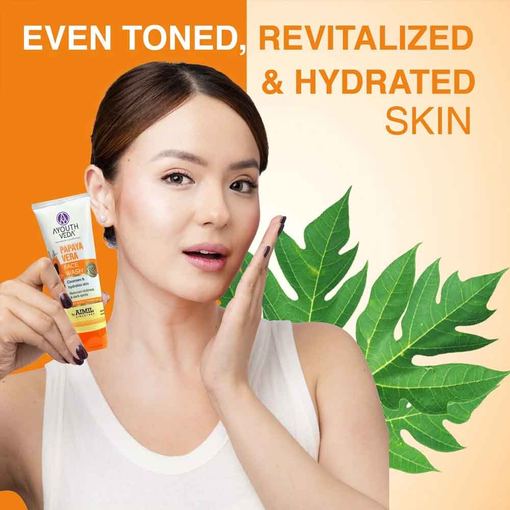 Ayouthveda Papaya Vera Face Wash 100 gm