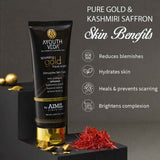 Ayouthveda Sparkling Gold Face Wash With 24k Gold & Saffron (100ml)