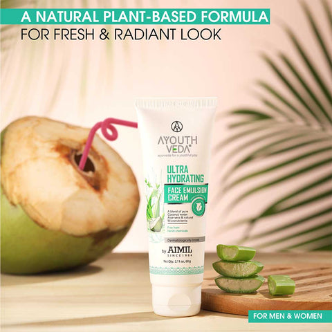 Ultra Hydrating Face Emulsion Cream a Natural Plant Based Formula 