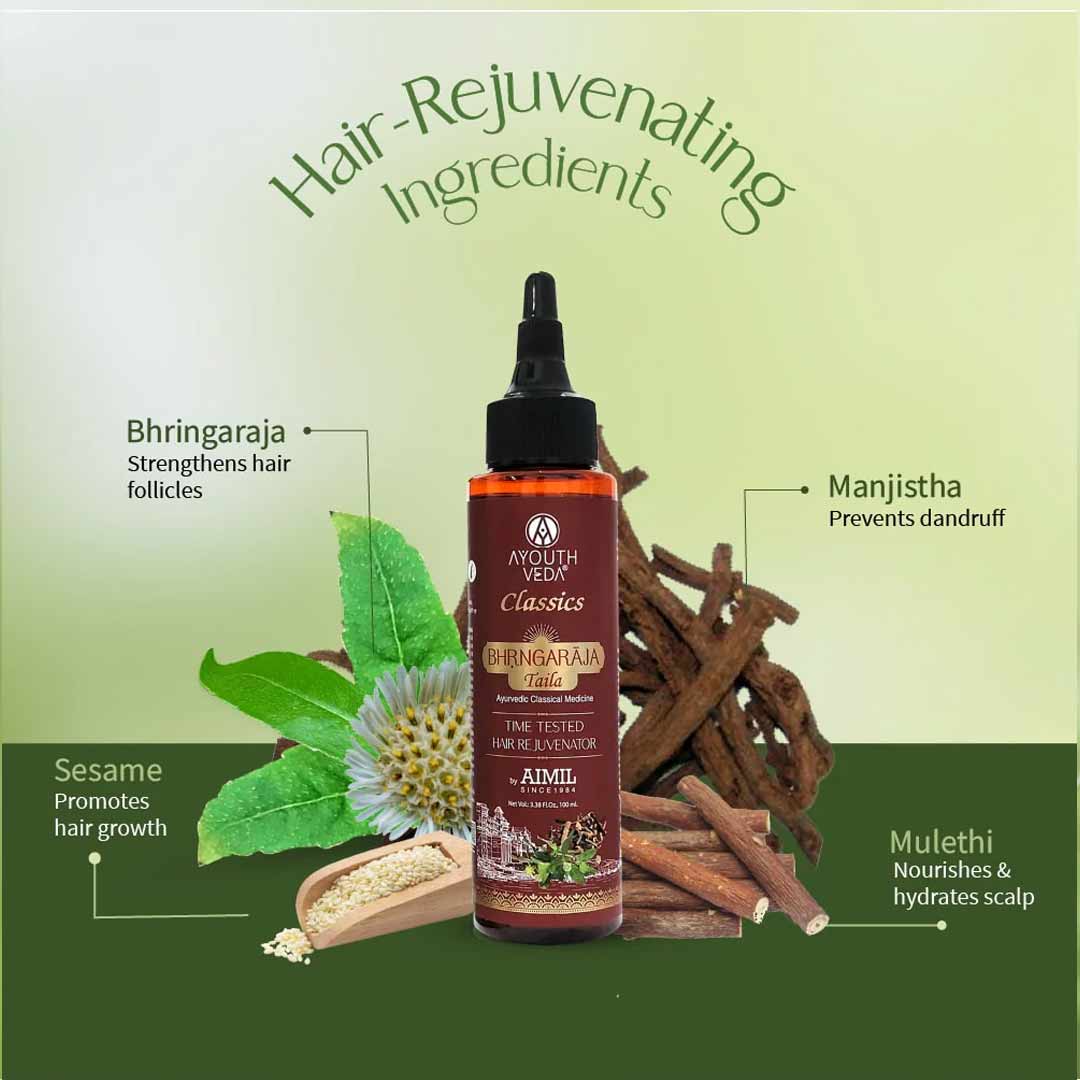 Ayouthveda Bhrngaraja Taila : Time Tested Hair Rejuventor (100ml)