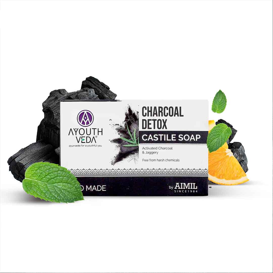 Ayouthveda Charcoal Detox Handmade Castile Soap 110gm
