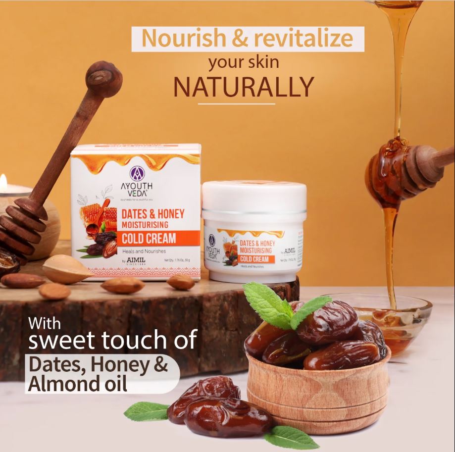 Ayouthveda Dates & Honey Moisturising Cold Cream ( Net Qty -50g)