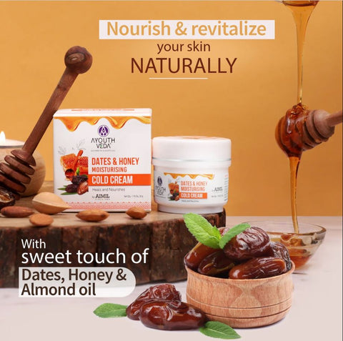 Ayouthveda Dates & Honey Moisturising Cold Cream ( Net Qty -50g)