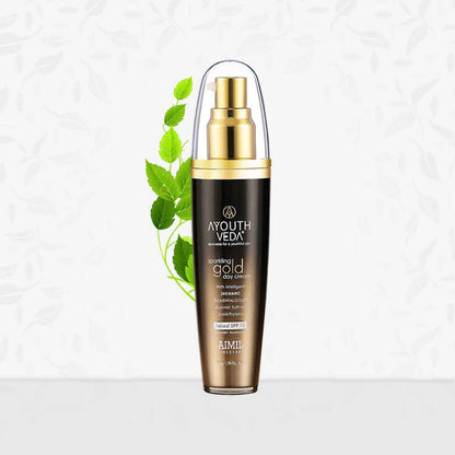 Ayouthveda Sparkling Gold Day Cream With 24k Gold & Saffron (50gm)