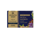 Ayouthveda Nuts & Saffron Luxury Handmade Castile Soap 100 Gm