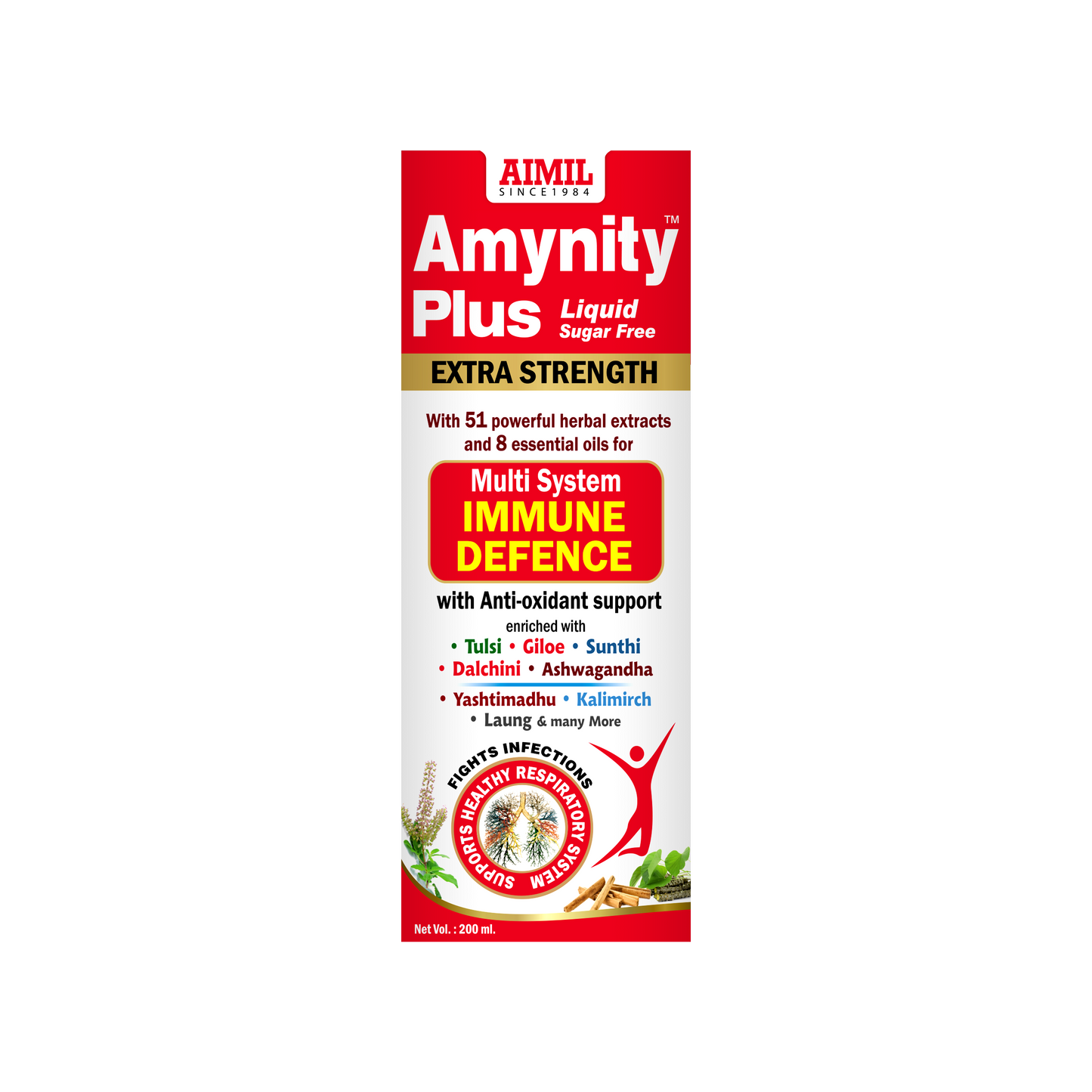 Amynity Plus Syrup Sugar Free (200 ML)